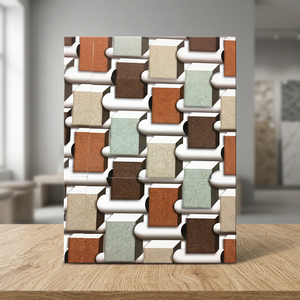 Couleurs vives personnalisées 12x24 carreaux de mur en céramique pour la conception extérieure 3D tailles 30x60cm 300x600mm idéal pour l'élévation - Product Image 4