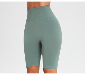 SHINBENE 8 "da donna senza cuciture fino al ginocchio a vita alta da Fitness con scricchiolatura da corsa per Yoga pantaloncini - Product Image 6