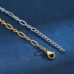 Bracelet en acier inoxydable gaufré de 3,5 mm de large pour femme, chaîne de cheville délicate avec chaîne d'extension réglable - Product Image 2