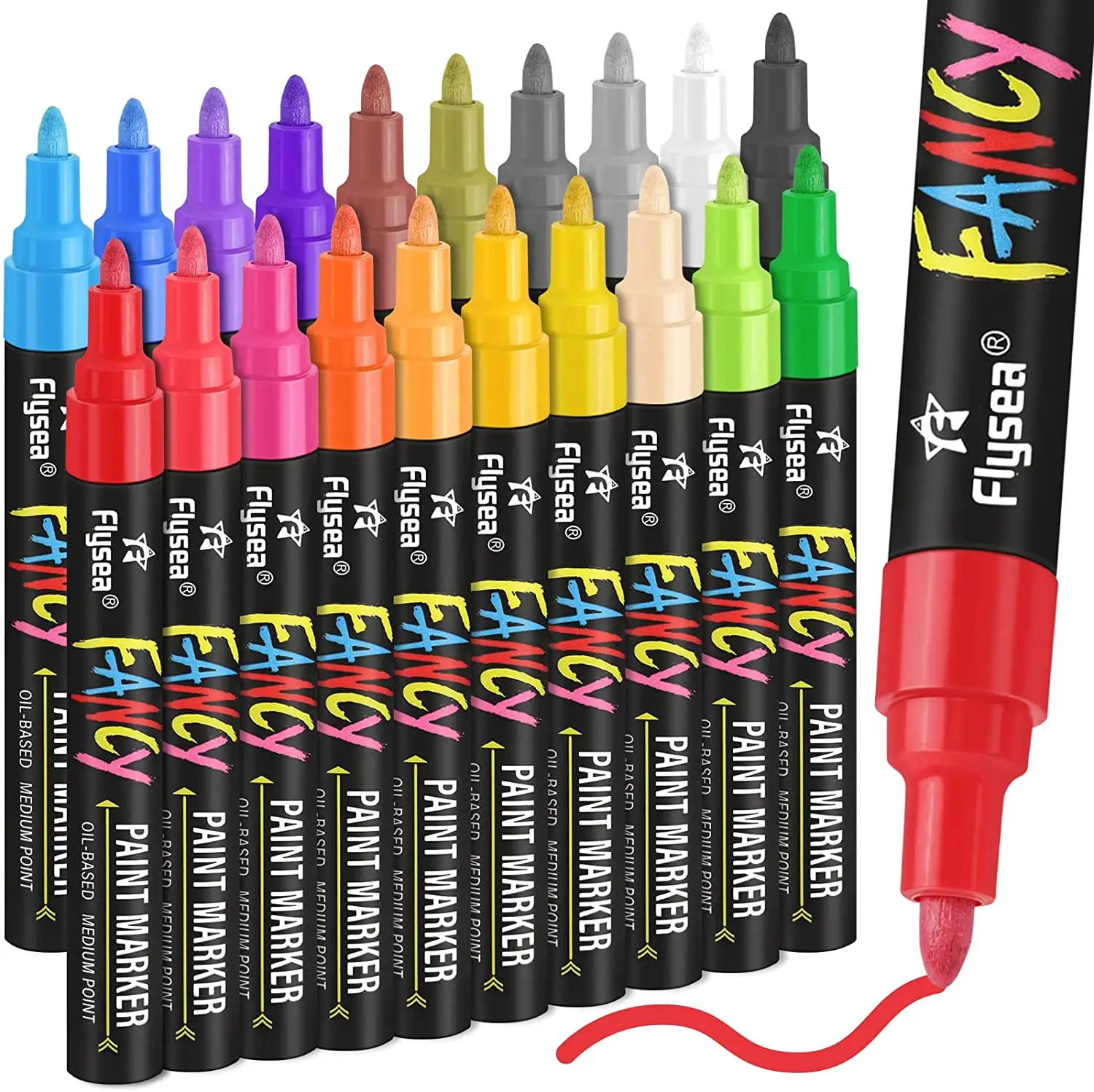 Graffiti Color Marker Pen Oil Based Paint Markers Pens for Rock Painting Waterproof