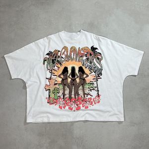 T-shirt surdimensionné à col épais de haute qualité, 100% coton, 300 g/m², lourd, personnalisé, T-shirt ample pour homme - Product Image 3