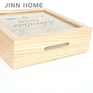 Tirelire en bois personnalisable et écologique, avec cadre boîte à ombre, motifs de cartes du monde d'aventure 3D et chiffres rectangulaires - Product Image 5