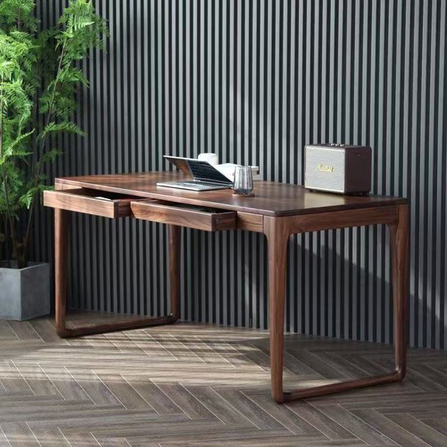 Manufacturer Direct Durable Oak Solid Wood Modern Commercial Office Vanity Dresser Storage Drawers Toilette Table Computer Desk
