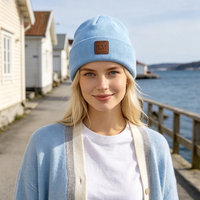Bonnet en tricot avec pompon personnalisé, doux et chaud, unisexe, pour le camping en plein air, les activités de plein air et la vie quotidienne