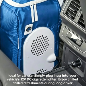 Portable 12V DC Thermoelectric Cooler Bag 23L Foldable Movable Heavy-Duty Jacquard Fabric Eco-Friendly Outdoor Food <b>Cooling</b> Soft - Product Image 3