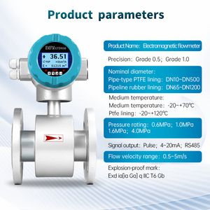 Điện từ <span class=keywords><strong>flowmeter</strong></span> cho nước dẫn lưu lượng chất lỏng đo lường PTFE lót tùy chỉnh thép không gỉ 316L - Product Image 6