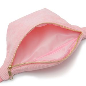 กระเป๋าคาดเอวผ้าคอร์ดูรอยแบบเบา พกพาสะดวก สำหรับเดินทาง มีซิป ลายตัวอักษร เหมาะสำหรับผู้หญิงและผู้ชาย สะพายข้างได้ ใช้กลางแจ้ง - Product Image 5