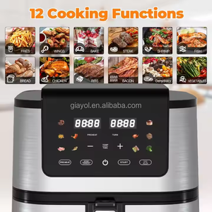 2025 полная нержавеющая сталь Горячая Распродажа двойной нагревательный элемент умная воздушная фритюрница 8 л 9 л 10 л электрическая цифровая видимая воздушная фритюрница с корзиной - Product Image 6