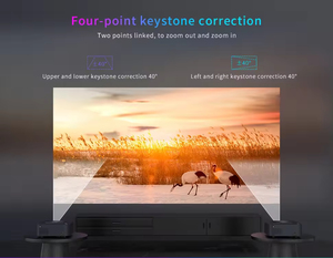 โปรเจคเตอร์โฮมโปรเฟสชั่นแนล 1080p ระบบแอนดรอยด์ 9.0 รองรับแอปในตัว ฉายภาพไร้สาย หน้าจอ LCD ความละเอียด 1080p hd พร้อมระบบปรับค่าคีย์สโตน - Product Image 5