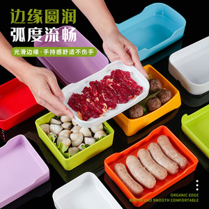Rectangular <b>Melamine</b> <b>Plate</b> Solid Color Durable Stackable For Restaurant Commercial Use - Product Image 3