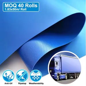 Горячая продажа популярный цвет подгонять водонепроницаемый ПВХ покрытием брезент ткань для груза - Product Image 3