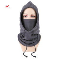 Couvre-tête réglable unisexe pour sports d'hiver d'extérieur, masque facial en polaire tricoté coupe-vent et chaud pour le ski GZ RTS