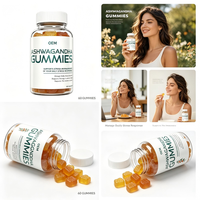 Gummies d'Ashwagandha à Marque Blanche les Plus Vendues avec Racine de Maca pour le Soulagement du Stress et le Soutien de l'Humeur – Complément Alimentaire