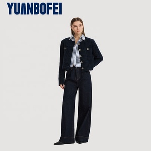 Pantalon <span class=keywords><strong>large</strong></span> taille haute en <span class=keywords><strong>jean</strong></span> personnalisé Yuanbofei pour femme – <span class=keywords><strong>Coupe</strong></span> <span class=keywords><strong>droite</strong></span> élégante pour le printemps, l'automne et l'été - Product Image 1
