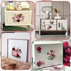 Pegatinas de <span class=keywords><strong>Flores</strong></span> Rojas UV-DTF de Alta Calidad, Pegatinas de Transferencia <span class=keywords><strong>para</strong></span> <span class=keywords><strong>Muebles</strong></span>, Aptas <span class=keywords><strong>para</strong></span> Manualidades y Scrapbooking - Product Image 6