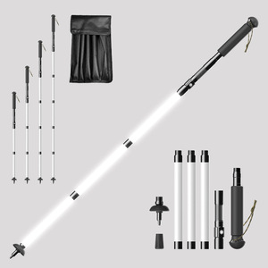 Aluminum Alloy Folding Hiking Poles With Lights Rechargeable Portable G13 Outdoor Walking <b>Sticks</b> - Product Image 5