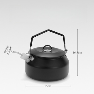 Outdoor Stainless Steel <b>Kettle</b> 1L Portable <b>Camping</b> Teapot with Spout Cookware for Cooking All Seasons 1PC - Product Image 6