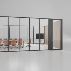 Di chuyển kính nhôm phần nhỏ ngăn phân vùng hình bầu dục âm thanh không gian văn phòng phân vùng cho văn phòng 4-8 người - Product Image 2