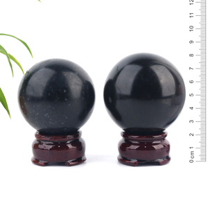 High Quality Natural <b>Crystal</b> Gemstone Hand Polished Black Tourmaline <b>Crystal</b> Sphere for Healing - Product Image 2