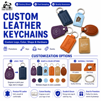 Llavero de Cuero PU Personalizado, Llavero Promocional con Correa de Cuero y Logotipo Personalizado para Regalo Empresarial