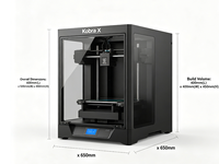 Imprimante 3D FDM Anycubic Kobra X à 4 couleurs natives, haute vitesse, de bureau, nouvelle, USB, grande taille 260 mm, nivellement automatique, pour modèles DIY faits main pour enfants