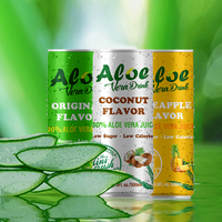 Boissons gazeuses faiblement émaillées en conserve OEM 250ML, jus d'aloe vera frais pressé saveur grenade avec pulpes