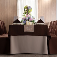 Nappe en coton blanc tissé sur mesure de haute qualité, certifiée OEKO-TEX, avec ourlet festonné, pour la maison, les mariages et les fêtes