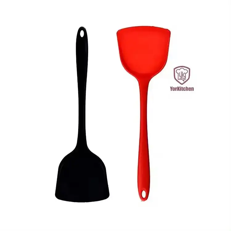 Batterie de cuisine antiadhésive résistante à la chaleur de qualité alimentaire spatule tourneuse en silicone pelle de cuisson matériau écologique spatule de cuisson en silicone sans danger