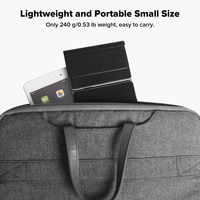 Delux KF18 Folding Wireless Keyboard 2.4G Rechargeable 2-in-1 Touchpad Leather Cover Portable Multi-Device Compatible