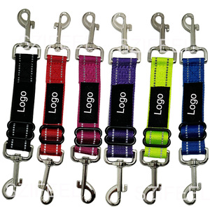Arnés ajustable de lujo para perros Gancho de metal giratorio de Punta reflectante Cierre de respaldo de doble extremo Collar de seguridad de nailon para perros Clips sólidos - Product Image 1