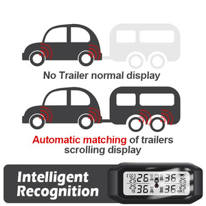 Système de surveillance de la pression des pneus TPMS numérique sans fil alimenté par énergie solaire 8BAR 99PSI, 2 à 10 capteurs, voiture, <span class=keywords><strong>camping</strong></span>-<span class=keywords><strong>car</strong></span>, remorque, caravane - Product Image 5
