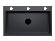Matte Black Nano Kitchen Sink with Pull <b>Down</b> Sprayer and Glass Rinser 304 Stainless Steel Large Single Bowl - Product Image 6