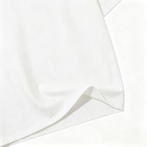 T-shirt streetwear oversize blanc 100% coton peigné, couleur unie, épaules tombantes, décontracté, manches courtes, 250G - Product Image 4