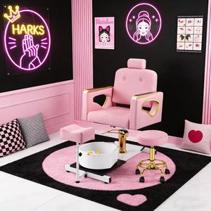 Nouvelle chaise durable en acier inoxydable avec hauteur réglable, pivotante, pour spa des pieds, super polyvalente, pour pédicure et massage, avec tabouret - Product Image 4