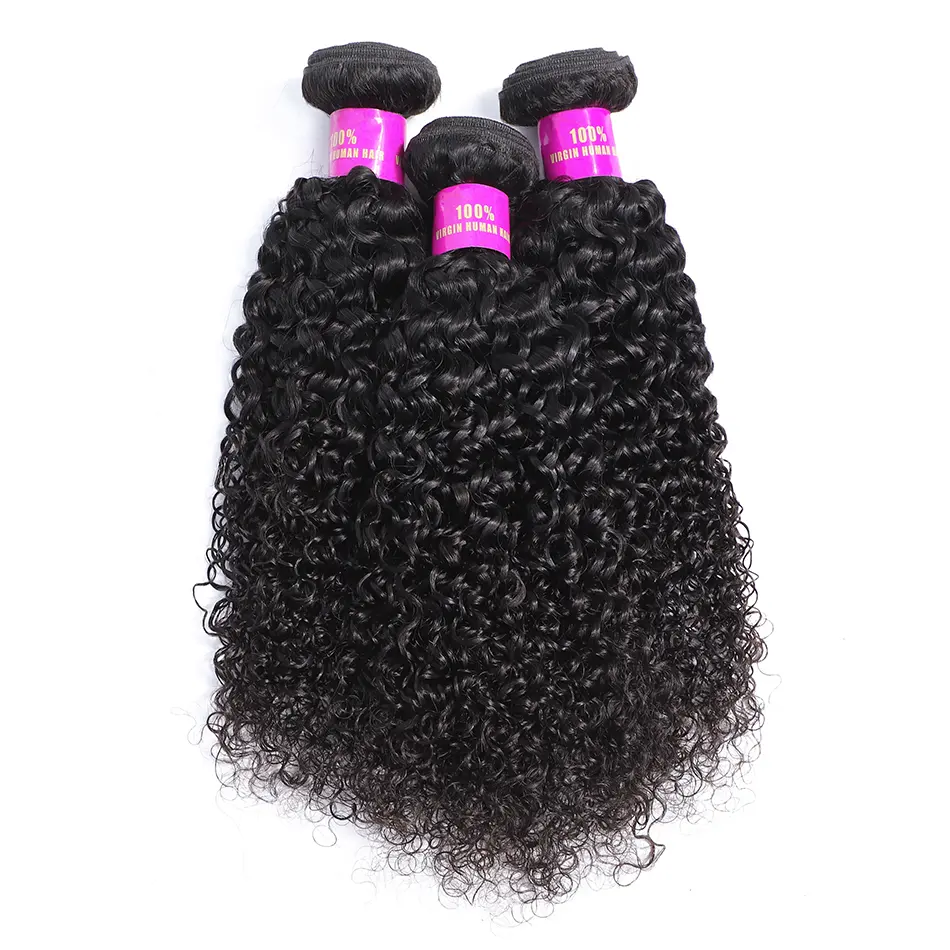Jerry Curly Hair Bundles Kinky Curly Human Hair Deep Part Jerry Curl Weave Kinky Curly