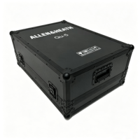 OEM/ODM Boîtier de transport robuste tout noir étanche IP67 pour console de mixage numérique Allen&Heath Qu-5/5D avec couvercle rabattable et compartiment latéral