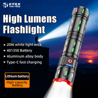 Linterna Recargable de Alta Luminosidad con Zoom, Carga Tipo-C, Alto Lumen, para Emergencias, Defensa Personal, Camping, Nueva