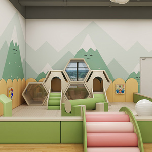 Aire de jeux intérieure personnalisée de style naturel, équipement de jeux doux pour enfants pour café-jeux - Product Image 4