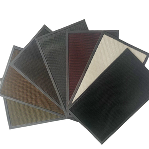 Tapis d'entrée moderne en polyester à rayures, durable, avec maille élastique antidérapante, pour éliminer la poussière et le boue. - Product Image 4