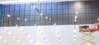 Mur visuel d'affichage à LED transparent P2.84-5.62 de qualité supérieure mur mené clair pour la fenêtre de magasin de centre commercial