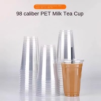 WEILIXING Gobelet jetable en plastique PET 300ml 10oz avec logo personnalisé, imprimé UV/Sérigraphie, pour café, thé au lait, latte à la noix de coco, boissons glacées