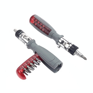 Tournevis à cliquet multifonction portable 10-en-1 avec embouts S2, manche en acier et plastique, personnalisable OEM pour le bricolage - Product Image 1