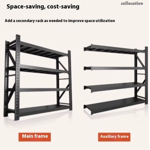 Étagères de stockage en acier robustes pour entrepôt, étagères métalliques pour sous-sol, unités d'étagères de rangement pour garage - Product Image 2