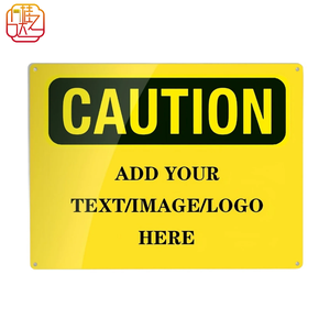 Пользовательский предупреждающий знак безопасности дорожного движения, персонализированный ваш текстовый логотип, наружный Алюминиевый металлический знак, домашний офис, сад, дорога, используется - Product Image 1