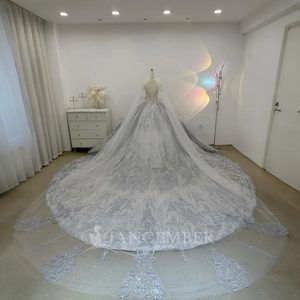 Elegante Vestido de Novia, Lujoso Vestido de Novia con Perlas, Vestido de Baile Brillante, Vestidos de Novia Personalizados Lsjj20 - Product Image 3