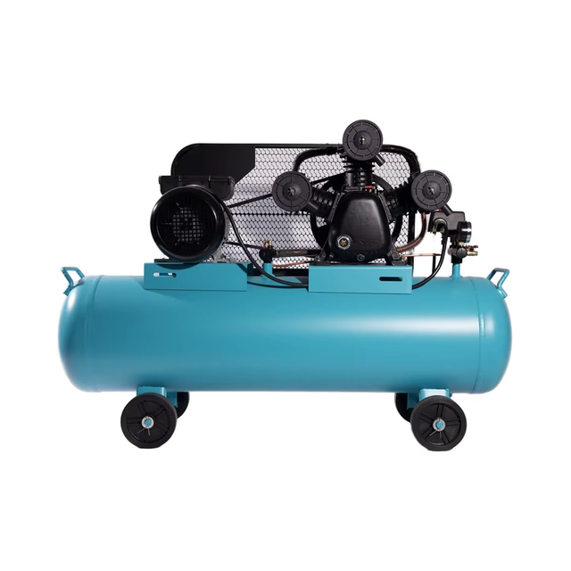 Efficient 2.2KW 70L Portable Belt Air Compressor with Core Components Motor Piston Pump Engine Lubricated 380V for Factories