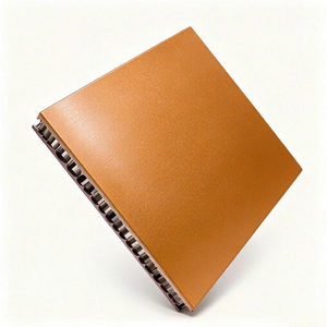 Échantillon Gratuit : Panneau Nid d'Abeille en Aluminium Ambre Torréfié Léger et Haute Résistance pour Revêtement de Façade Métallique des Bâtiments Commerciaux - Product Image 1