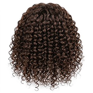 Extensiones de Cabello Humano Remy Indio Virgen, Ondulado Profundo, Doble Trama a Máquina, con Clip, Puntas Completas, Cabello a Granel 100g, Todos los Colores - Product Image 1