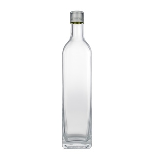 Nhà Máy Bán Buôn <span class=keywords><strong>750Ml</strong></span> Vuông Thủy Tinh Linh Hồn Chai Với Nhôm Vít Nút Chai-Dày Dưới <span class=keywords><strong>Vodka</strong></span> Brandy Rum Gin - Product Image 5