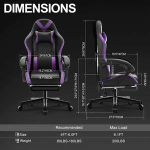 Échantillon gratuit de chaises de jeu à led de massage de marque privée <span class=keywords><strong>Recaro</strong></span> Amg, accoudoir à pieds en acier rose, chaises de jeu pour femmes - Product Image 3